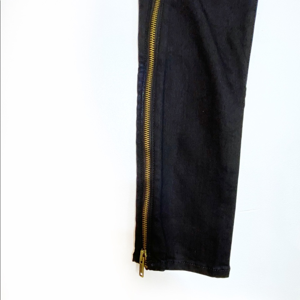 RAG & BONE Black Side Zip Skinny High Waist Jeans - Picture 4 of 8